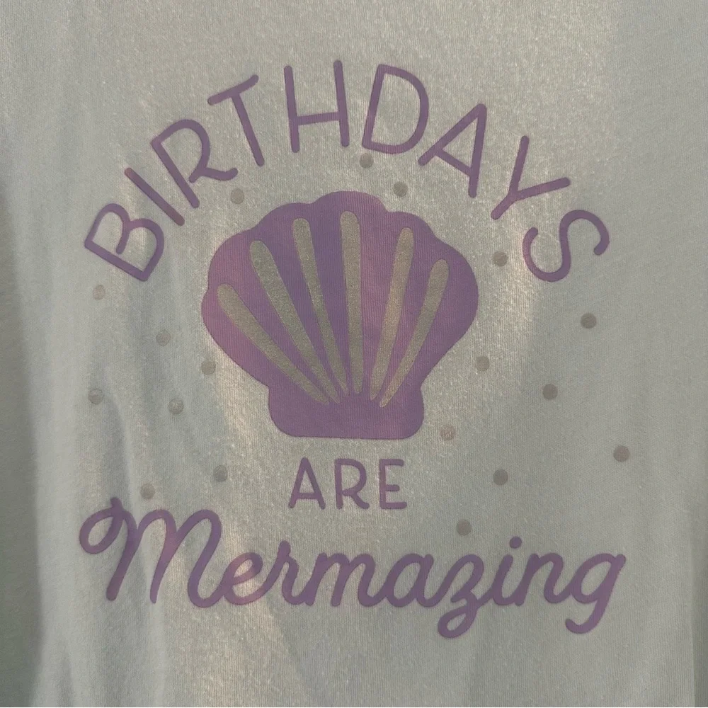 Cat & Jack “Birthdays are Mermazing” 2 piece outfit. Girls Medium 7/8